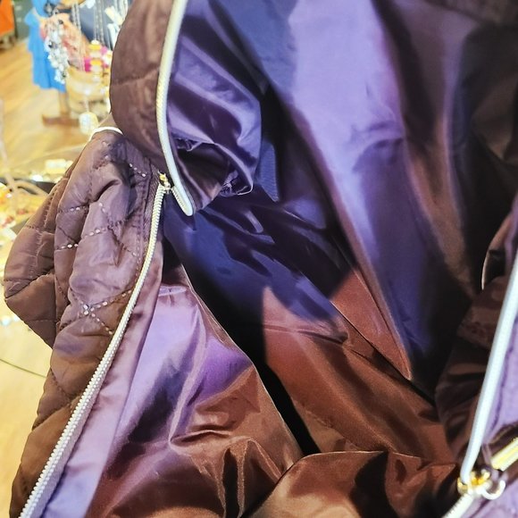 NWT ULTA Mulberry Purple Packable Puffer Duffle Bag - Picture 10 of 11